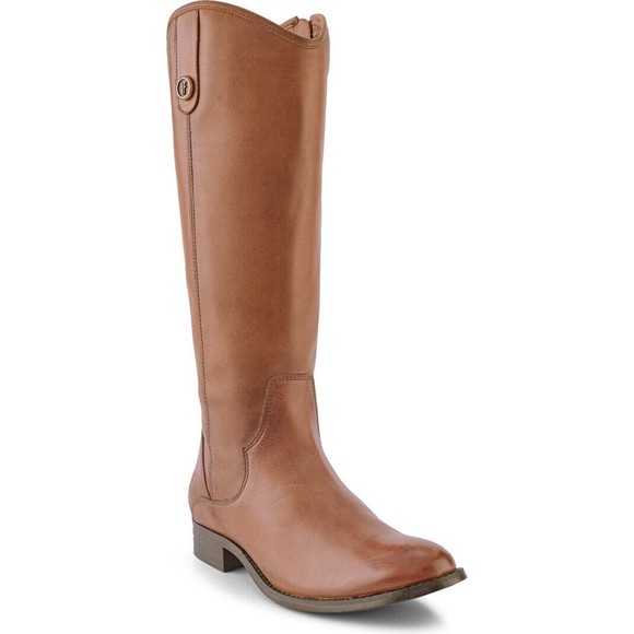 NEW FRYE Marissa Medallion Inside Zip Tall Boot 7.5 leather cognac Moto Western